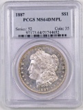 1887 P Morgan Silver Dollar (PCGS) MS64DMPL.