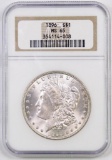 1896 P Morgan Silver Dollar (NGC) MS65.
