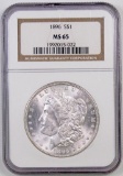 1896 P Morgan Silver Dollar (NGC) MS65.