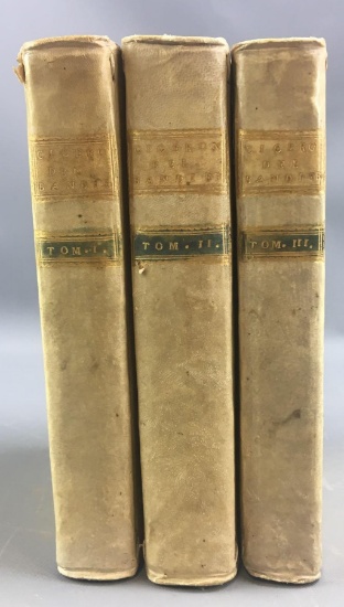 Group of 3 Antique Ciceron Del Bandier Volumes 1,2 and 3 Books