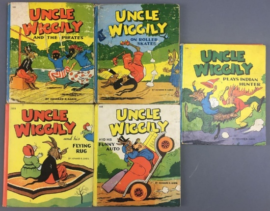 Group of 5 Antique Uncle Wiggily Childrens Books