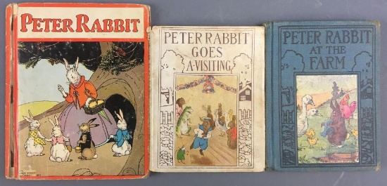 Group of 3 Antique Peter Rabbit Books