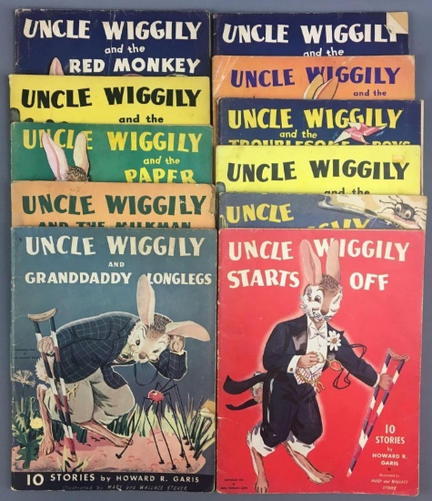 Group of 11 Vintage Uncle Wiggily Childrens Books