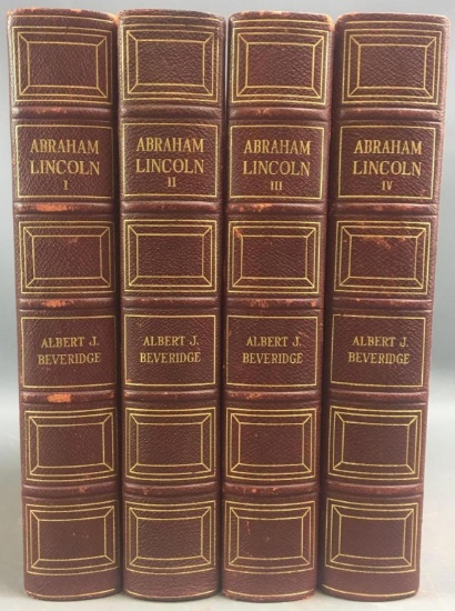 Group of 4 Antique Abraham Lincoln Volumes 1-4 Books