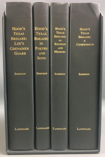 Group of 4 Vintage Hoods Texas Brigade Books in Slipcase