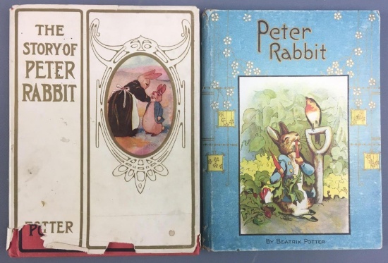 Group of 2 Antique Peter Rabbit Childrens Books