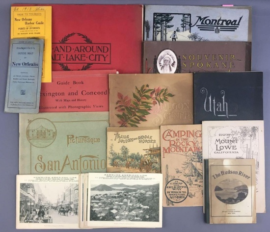 Group of Antique Picturesque Scenery of States Books and more