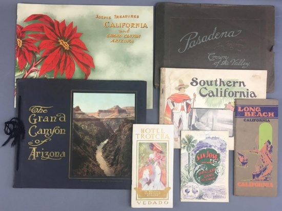 Group of Antique California and Arizona Scenic books and more