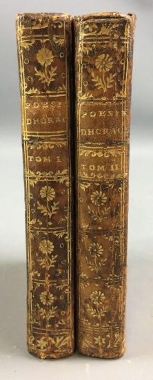 Group of 2 Antique Les Poesies D?Horace Volumes 1 and 2 Books