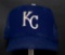 Signed Kansas City Royals Gary Gaetti Game Worn Hat with Display Case