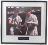 Signed Ted Williams Meets Baby Ruth Framed Photograph with COA