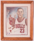Chicago Bull Michael Jordan Framed Bill Clark Print