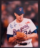 Signed Texas Rangers Nolan Ryan Blood Lip Photograph