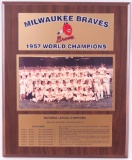 1957 Milwaukee Braves World Series Champions Team Photo Plaque