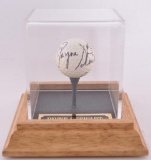Signed 1996 Phoenix Open Payne Stewart Gold Ball with COA and Display