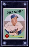 Signed 1959 Topps Duke Snider Baseball Card