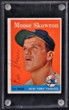 Signed Topps Moose Skowron Baseball Card