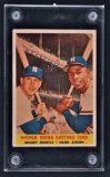 1958 Topps Mickey Mantle and Hank Aaron Baseball Card