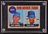 1968 Topps Mets Rookie Stars Nolan Ryan and Jerry Koosman Baseball Card
