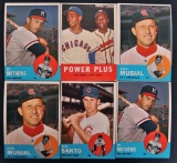 Group of 6 1963 Topps Baseball Cards