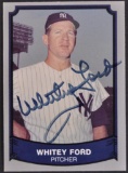 Signed 1989 Pacific Whitey Ford Baseball Card