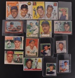 Group of 17 1950s Baseball Cards