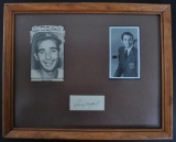 Signed LA Dodgers Sandy Koufax Cut Signature and Photo