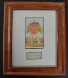 Signed New York Yankee Bill Terry Cut Signature with Print
