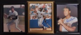 Group of 3 Signed New York Giants Player Framed Photographs