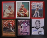 Group of 6 Signed Baseball Player Framed Photographs