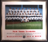 1954 New York Yankees Ballantine Beer Advertising Team Photo Plaque