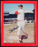 Signed St. Louis Cardinal Stan Musial Framed Photograph