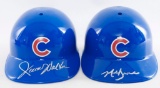 Group of 2 Chicago Cubs Signed Helmets Jerome Walton Mark Grace