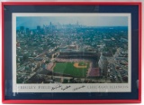 Signed Chicago Cubs Wrigley Field Limited Edition Poster with 3 Signatures
