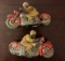 Vintage Schuco Wind up tin motorcycle toys