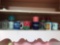 Shelf lot of cups