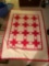 Vintage red and white quilt