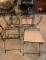 Group of four vintage Italian wrought iron chairs with Lions feet and Swan head Decour