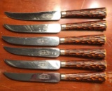 Group of 6 Crown Crest Knives