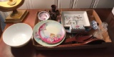 Group of plates, salad server, and more