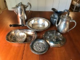 Group of 7 silver plate items
