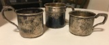 Group of 3 Sterling Silver cups