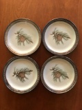 Set of Matching Rosenthal sterling rim small Plates/coasters