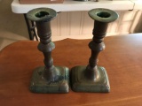 Brass candlestick holders