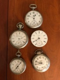 Group of 5 Pocket Watches