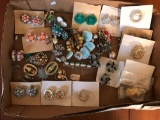 Group of Vintage Clip on earrings, pins