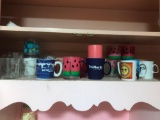 Shelf lot of cups