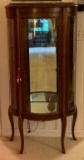 Curved glass china hutch