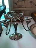 Silver plated candelabra