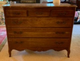 Six drawer wooden dresser